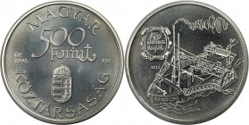 Europäische Münzen und Medaillen, Ungarn / Hungary. Altes Donaudampfschiff - Carolina. 500 Forint 1994, Silber. 0.93 OZ. KM 708. Stempelglanz