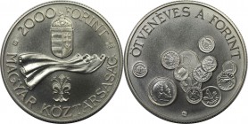 Europäische Münzen und Medaillen, Ungarn / Hungary. 50. Jahrestag der Forint-Währung. 2000 Forint 1996, Silber. 0.93 OZ. KM 717. Polierte Platte
