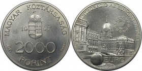 Europäische Münzen und Medaillen, Ungarn / Hungary. Königspalast. 2000 Forint 1997, Silber. 0.93 OZ. KM 724. Stempelglanz