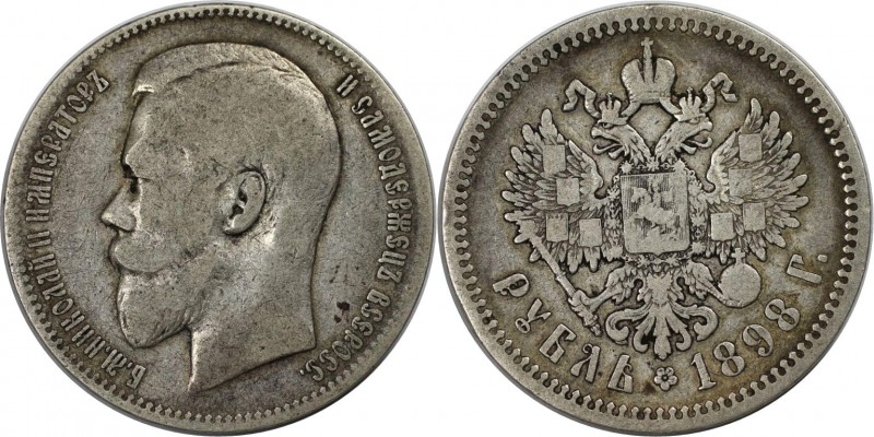 Russische Münzen und Medaillen, Nikolaus II. (1894-1918). Rubel 1898 AG, Silber....