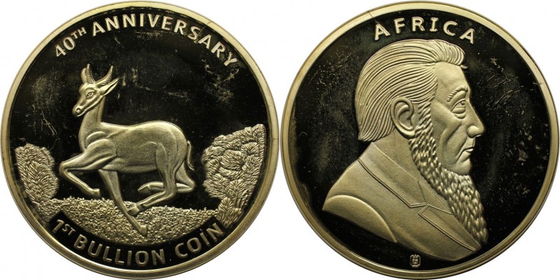 Weltmünzen und Medaillen, Africa. 40. Jahrestag der 1. Bullion münze. Medaille 2...