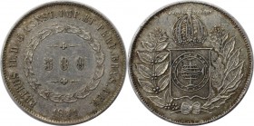 Weltmünzen und Medaillen, Brasilien / Brazil. Pedro II. (1831-1889). 500 Reis 1851, Silber. 0.19 OZ. KM 458. Vorzüglich