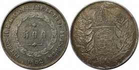 Weltmünzen und Medaillen, Brasilien / Brazil. Pedro II. (1831-1889). 500 Reis 1852, Silber. 0.19 OZ. KM 458. Vorzüglich