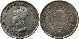 Weltmünzen und Medaillen, Brasilien / Brazil. 500 Reis 1889, Silber. 0.19 OZ. KM 494. Vorzüglich