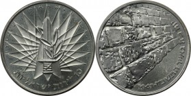 Weltmünzen und Medaillen, Israel. Sieg der Streitkräfte - Klagemauer. 10 Lirot 1967, Silber. 0.75 OZ. KM 49. Fast Stempelglanz