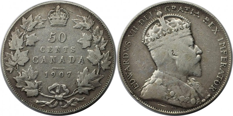 Weltmünzen und Medaillen, Kanada / Canada. Edward VII. 50 Cents 1907, Silber. KM...