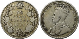 Weltmünzen und Medaillen, Kanada / Canada. George V. (1910-1936). 50 Cents 1919, Silber. KM 25. Schön-sehr schön