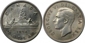Weltmünzen und Medaillen, Kanada / Canada. Georg VI. 1 Dollar 1950, Silber. KM 46. Stempelglanz