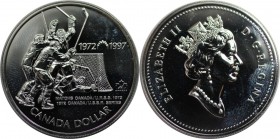 Weltmünzen und Medaillen, Kanada / Canada. Eishockey. 1 Dollar 1997, Silber. KM 282. Polierte Platte