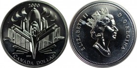 Weltmünzen und Medaillen, Kanada / Canada. Millennium. 1 Dollar 2000, Silber. KM 401. Polierte Platte