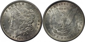Weltmünzen und Medaillen, Vereinigte Staaten / USA / United States. "Morgan Dollar". 1 Dollar 1887, Silber. Vorzüglich-stempelglanz