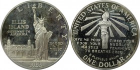 Weltmünzen und Medaillen, Vereinigte Staaten / USA / United States. 100 Jahre Freiheitsstatue. 1 Dollar 1986 S, Silber. KM 214. Polierte Platte