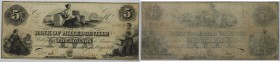 Banknoten, USA / Vereinigte Staaten von Amerika, Obsolete Banknotes. Milledgeville, GA- Bank of Milledgeville. May 1,1854. 5 Dollars 1854. III
