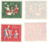 Briefmarken / Postmarken, Deutschland / Germany. BRD. Erholungsplätze für Berliner Kinder. Lot von 2 Stück 1957. L.250-251. ⊛