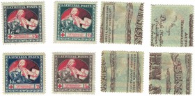 Briefmarken / Postmarken, Lettland / Latvia. Rotes Kreuz. Lot von 4 stück 1920. **