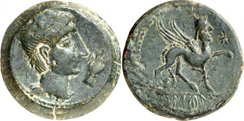SPANIEN. 
HISPANIA CITERIOR. 
KASTILO / CASTULO (Cazlona). AE-As 27mm (133/116...