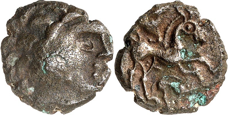 GALLIEN. 
AMBIANI (um Amiens). 
anonym (60-25 v. Chr.). AE-Quadrans 16mm 2,93g...