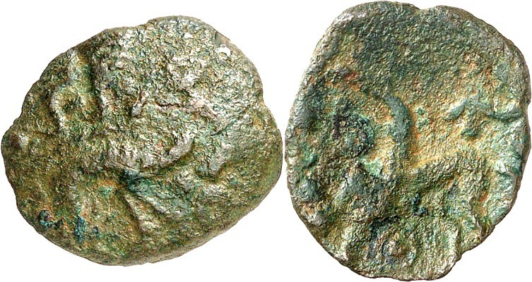 GALLIEN. 
AMBIANI (um Amiens). 
anonym (60-25 v. Chr.). AE-Quadrans 16mm 1,94g...