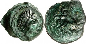 GALLIEN. 
CARNUTES (um Orleans und Chartres). 
Pichtilus (40-30 v. Chr.). AE-Quadrans 17mm 4,47g, Cenabum (Orleans) oder Auticum (Chartres). [PIXTIL...