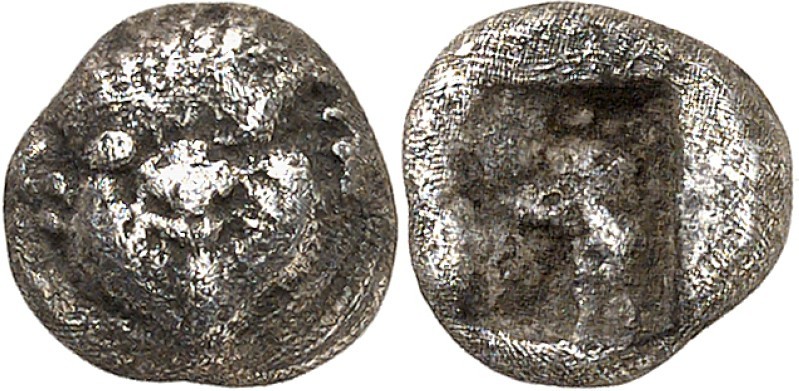 MAKEDONIEN. 
NEAPOLIS (Kavala). 
Hemihekton (Obolos) (525/450 v.Chr.) 0,89g. G...