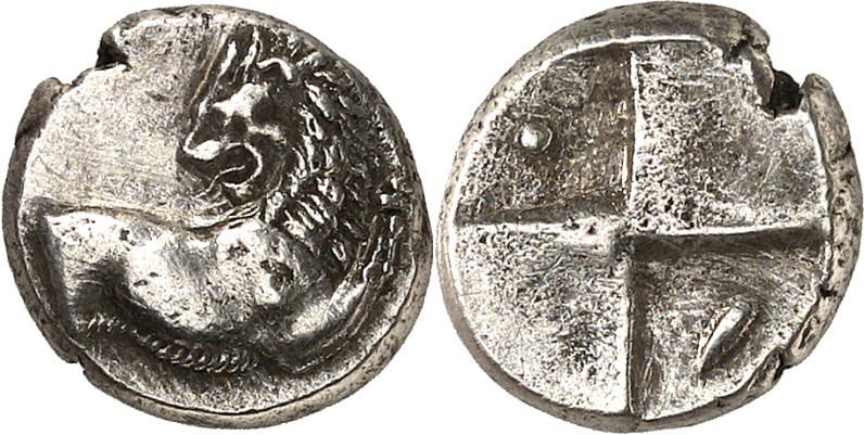 THRAKIEN. 
STÄDTE. 
CHERSONNESOS (Gallipoli). Triobolon (350/330) 2,49g. Löwen...