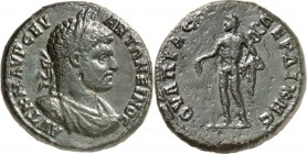 THRAKIEN. 
SERDIKE (Sofia). 
Caracalla, Augustus 198-217. AE-Tetrassarion 28,5/29mm (212/217) 16,85g. Paludamentbüste m. Lkr. n.r. AYT K M AYP CEYH ...