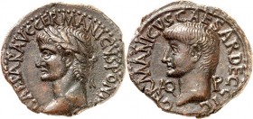 BITHYNIEN. 
APAMEA MYRLEA (bei Mudanya). 
Caligula 37-41. AE-As (37/38) 6,61g. Belorbeerter Kopf d. Caligula n.l. C CAESAR AVG GERMANICVS PON M TR P...