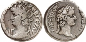 ÄGYPTEN. 
ALEXANDREIA (al-Isqandariyah). 
Nero (mit Tiberius) 54-68. Bi-Stater ("13"=&nbsp;66/67) 12,86g. Kopf mit Aigis und Strahlenkrone n.l.; dav...