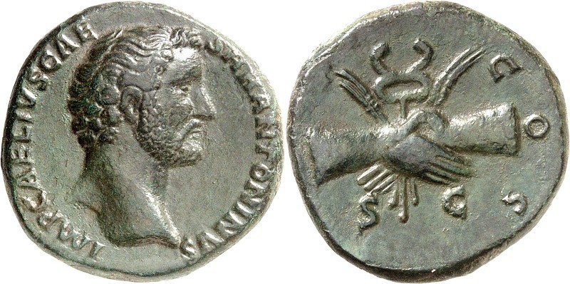 RÖMISCHES KAISERREICH. 
Antoninus Pius Caesar (138). AE-As (2./7.138) 10,71g. B...