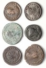 RÖMISCHES KAISERREICH. 
Allgemein: Spätrömische Bronzemünzen. 6&nbsp;AE-Münzen, meist Folles: LONDON: CONSTANTINUS I.: Sol T F - PLN; Viktorien mit V...