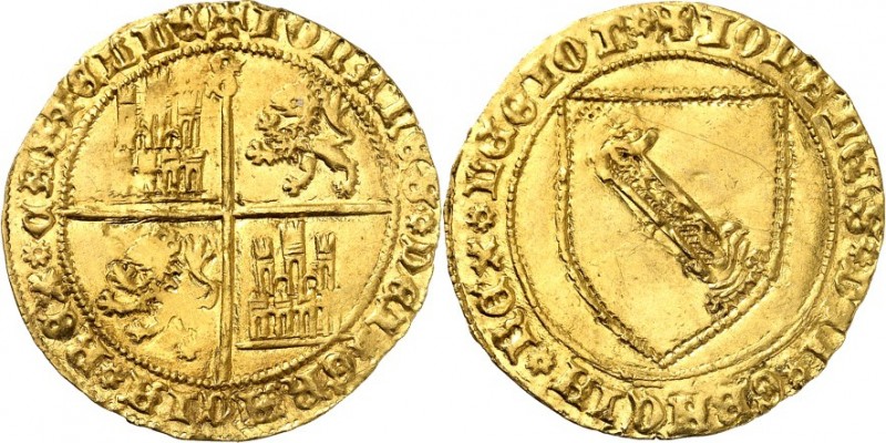 SPANIEN. 
KÖNIGREICH. 
Juan II. 1406-1454. Dobla de la Banda, Gold o.J. S, Sev...