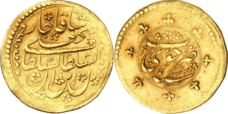IRAN. 
Fath Ali Shah 1797-1834 (1212-1250AH). Toman 1233 AH Khoy, 4,57g. KM&nbs...