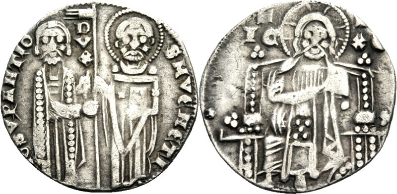 ITALIEN. 
VENEDIG. 
Giovanni Soranzo 1312-1328. Grosso 2,14g. San Marco überre...