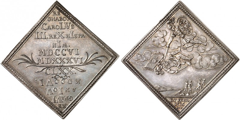 Römisch Deutsches Reich. 
Karl VI. 1711-1740. Klippe 1706 (v. G.F. Nürnberger) ...