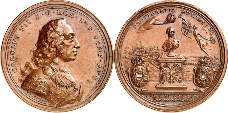 Römisch Deutsches Reich. 
Karl VII. (1726-)1742-1745. Medaille 1742 (v. A. Vest...