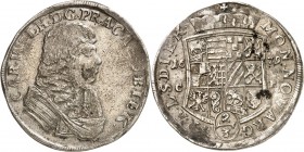 Anhalt-Zerbst. 
Carl Wilhelm 1667-1718. 2/3 Taler 1679 C-P Brb. n.r., ungewöhnl- Porträt / Wappen. Mann&nbsp; 253a, Dv.&nbsp; 202. ungewöhnl. Porträt...