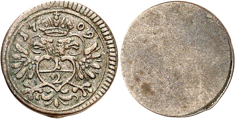 Bayern. 
Joseph I.: Kaiserliche Administration 1705-1715. Eins. 1/2 Kreuzer 170...