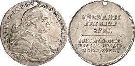 Bayern. 
Karl Theodor 1777-1799. 1/4 Schulpreistaler 1782 .Brustb. im Harnisch mit Mantel n.r./ 6 Z. VERNANTI/. Laubrand 27,8 mm 6,98g. Hahn&nbsp; 44...
