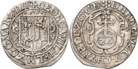 Brandenburg-Preussen. 
Georg Wilhelm 1619-1640. 1/24 Taler 1624 L-M Cölln. Wappenschild / Reichsadler mit Wert auf Kartusche. Bahrf.&nbsp; 734, Neum....