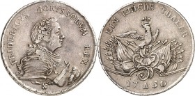 Brandenburg-Preussen. 
Friedrich II. der Grosse 1740-1786. Reichstaler 1750 A, Berlin. Brb. n.r., im Arm LB / Gekr. Adler auf Armaturen. Old.&nbsp; 9...