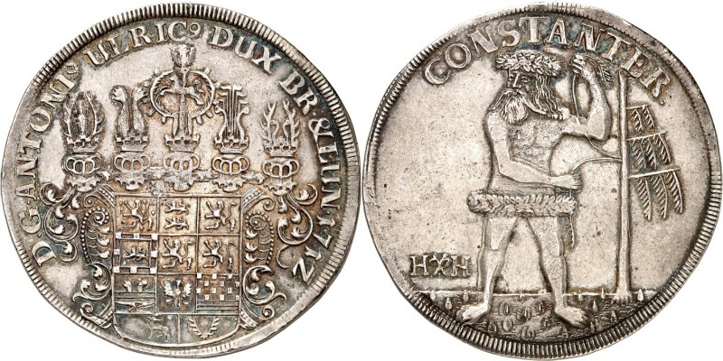 Braunschweig-Wolfenbüttel. 
Anton Ulrich, allein 1704-1714. Reichstaler 1712 Ze...