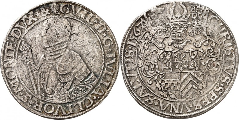 Jülich-Jülich-Cleve-Berg, Hzgt. 1521-1624. 
Wilhelm V. 1539-1592. Taler 1567 Mü...