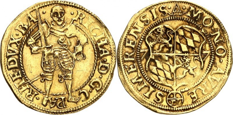 Pfalz-Simmern-Sponheim. 
Richard 1569-1598. Dukat 1578 Simmern. Stehender Pfalz...