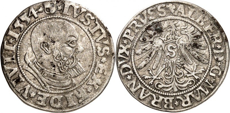 Preussen-Herzogtum (Ostpreußen). 
Albrecht v. Brandenburg 1525-1569. Groschen 1...