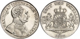 Bayern. 
Maximilian I. Joseph (1799-)1806-1825. Konv.-Taler 1823. AKS 49, J. 16, Th. 46. . 


kl. Kratzer, vz