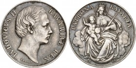 Bayern. 
Ludwig II. 1864-1886. Vereinstaler 1866 mit Scheitel. AKS 173, J. 101, Th. 102, Dv. 609. . 


ss