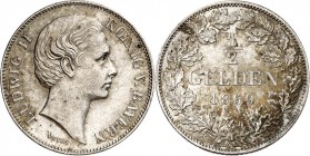Bayern. 
Ludwig II. 1864-1886. 1/2 Gulden 1869 Kopf ohne Scheitel. AKS 180, J. 102. . 


vz+