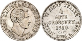 Braunschweig. 
Wilhelm I. 1831-1884. 4 Gute Groschen 1840. AKS&nbsp; 83, J.&nbsp; 244. . 


ss+