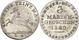 Hannover, Kgr.. 
Georg III. (1760-)1815-1820. 3 Mariengroschen 1819 L.B. AKS&nbsp; 14, J.&nbsp; 12c. . 


vz-St