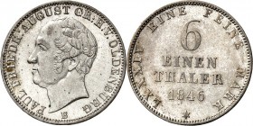 Oldenburg. 
Paul Friedrich August 1829-1853. 1/6 Taler 1846. AKS&nbsp; 10, J.&nbsp; 42. . 


St-